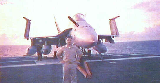  Commander Idrogo on aircraft carrier USS AMERICA along the coast of Yugoslavia. 